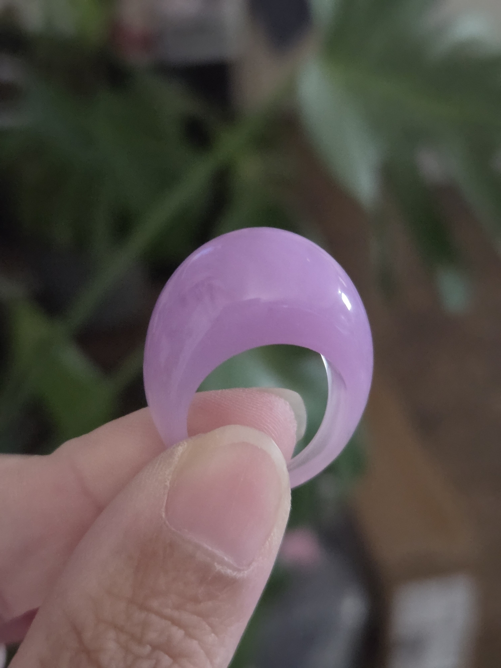 Lavender Dome Resin Statement Ring